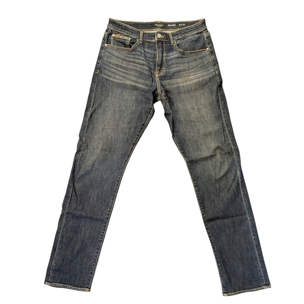 Outpost Makers Mens Relaxed Fit Dark Wash Stretch Denim Jeans 32x36 OAR300 - Picture 4 of 10
